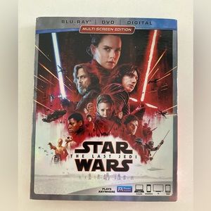 Star Wars The Last Jedi (Blu-ray/DVD+Digital, 2018, 2-Disc)‎ w/Slipcover Sealed
